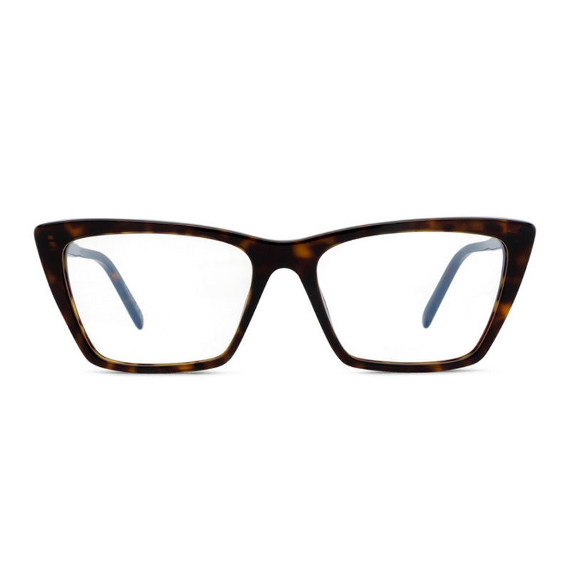 Saint Laurent Eyeglasses Cat Eye Full Rim, Havana Frame and Clear Anti-Reflective Lens SL737MICATHINOPT002