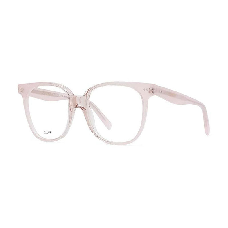 Celine Eyeglasses Square Full Rim, Shiny Rose Pink Frame and Clear Demo Lenses Lens CL5010IN072