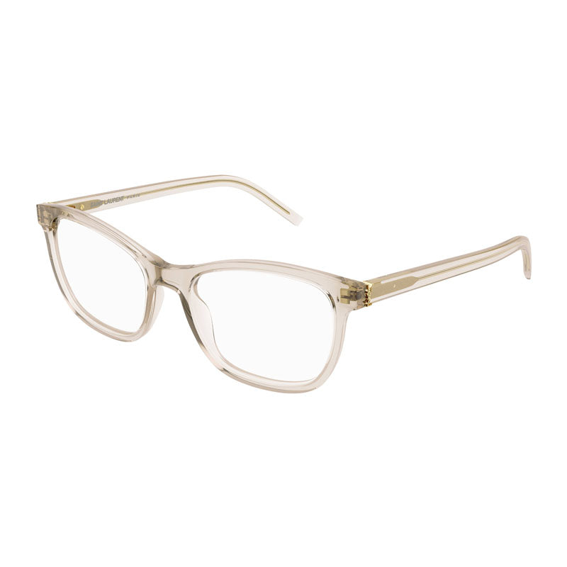 Saint Laurent Eyeglasses Cat Eye Full Rim, Nude Frame and Clear Demo Lenses Lens SLM121003