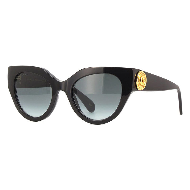 Gucci Sunglasses Cat Eye Full Rim, Black Frame and Grey Gradient Lens GG1408S001