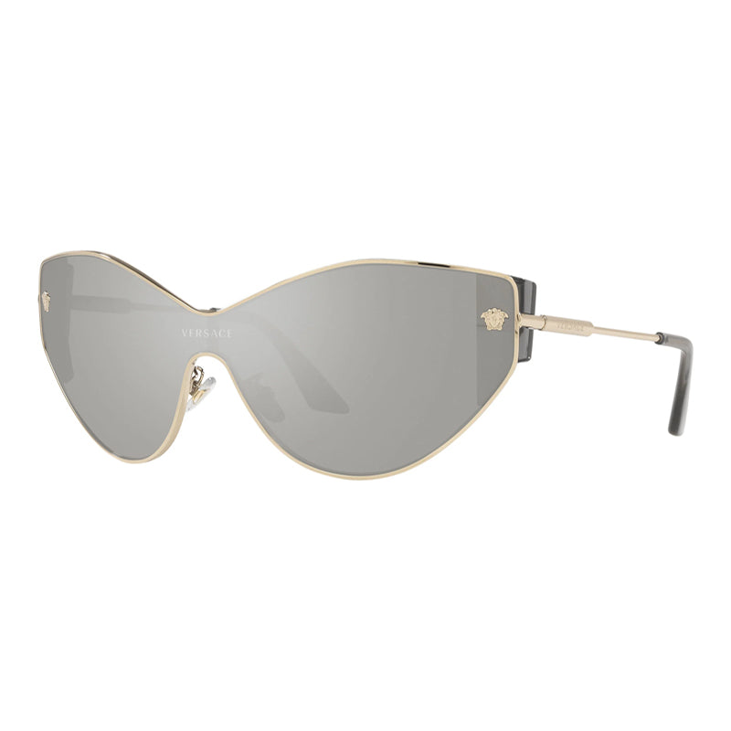 Versace Sunglasses Cat Eye Full Rim, Pale Gold Frame and Grey Lens VE223912526G