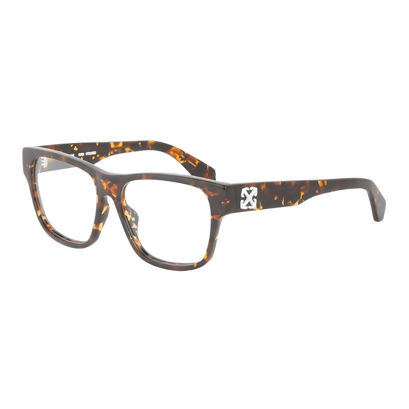 Off-White Eyeglasses Square Full Rim, Havana Frame and Clear Blue Light Block Lens OERJ07DSTYLE7D6000