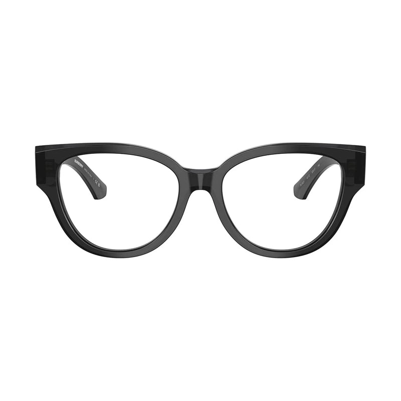 Burberry Eyeglasses Round Full Rim, Grey Frame and Clear Demo Lenses Lens BE24214112