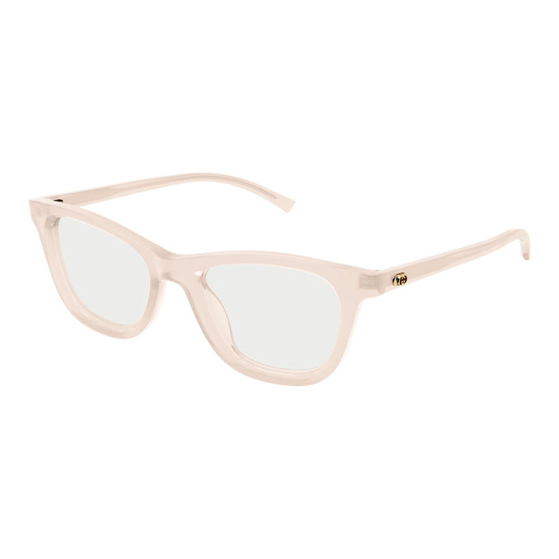 Gucci Eyeglasses Square Full Rim, Shiny  Pink Frame and Clear Demo Lenses Lens GG1945O003