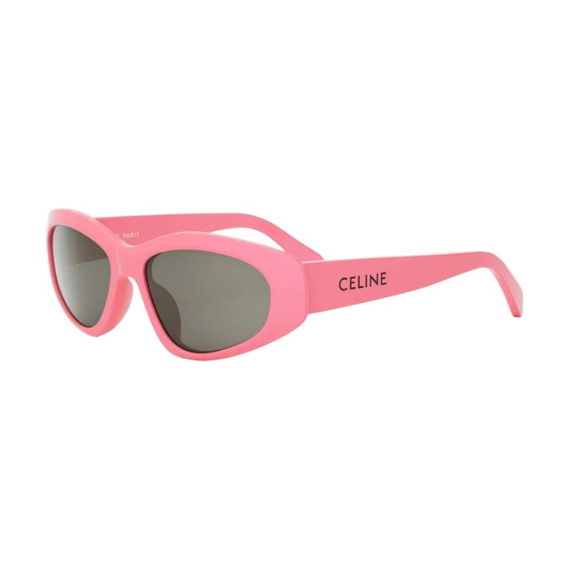 Celine Sunglasses Cat Eye Full Rim, Pink Frame and Grey Lens CL40279U72A