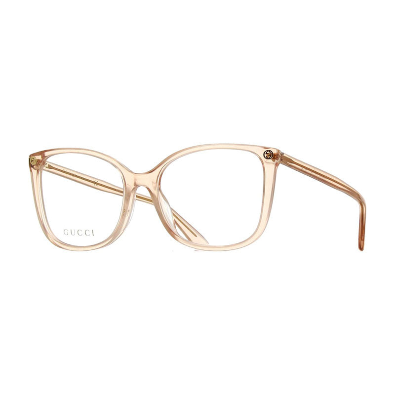 Gucci Eyeglasses Cat Eye Full Rim, Nude Frame and Clear Demo Lenses Lens GG0026O013