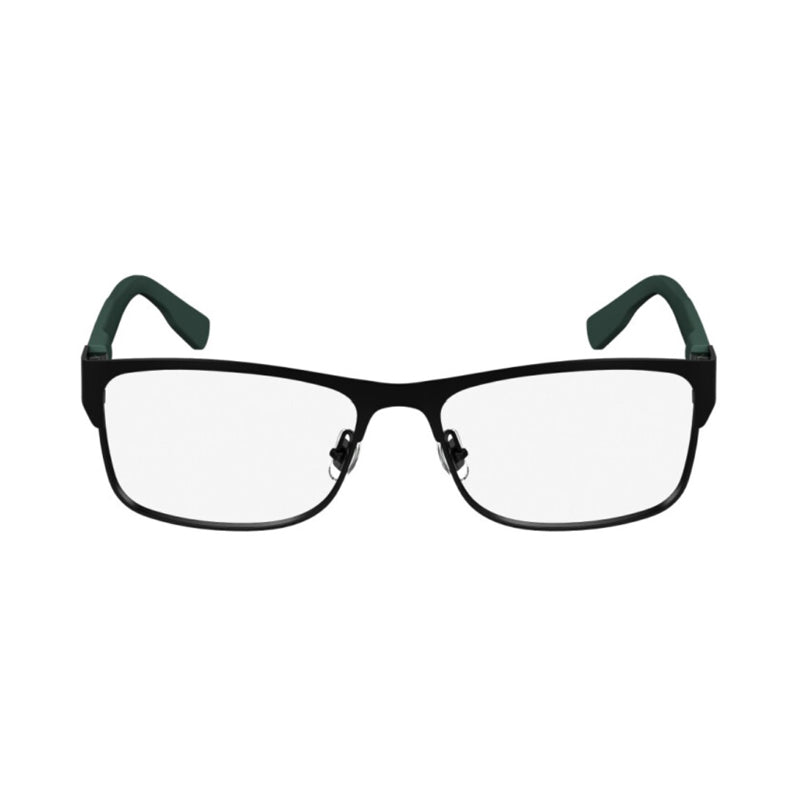 Lacoste Eyeglasses Rectangle Full Rim, Matte Black Frame and Clear Demo Lens Lens L2294002