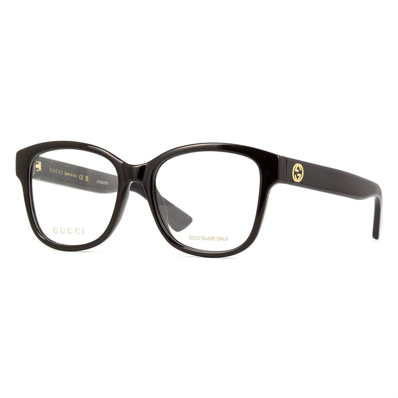 Gucci Eyeglasses Square Full Rim, Black Frame and Clear Demo Lenses Lens GG1340O001