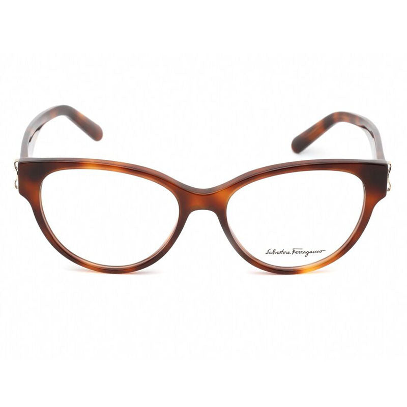 Ferragamo Salvatore Ferragamo Eyeglasses Round Full Rim, Tortoise Frame and Clear Demo Lenses Lens SF2863214