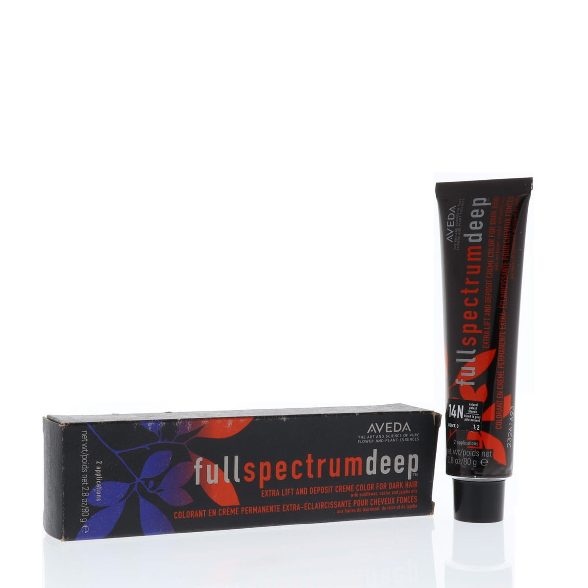 Aveda Full Spectrum Deep Extra Lift And Deposit Creme Color For Dark Hair 14N Natural Palest Blonde 80G/2.8Oz