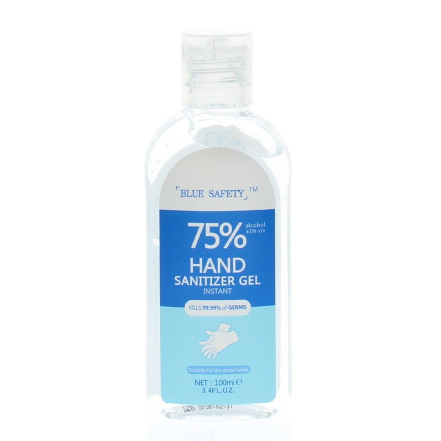Blue Safety Hand Sanitizer Gel 75% Ethyl Alcohol 100Ml/3.4Oz