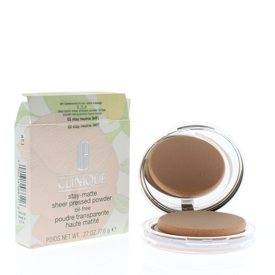 Clinique Stay-Matte Sheer Pressed Powder Oil-Free 02 Stay Neutral 0.27Oz/7.6G