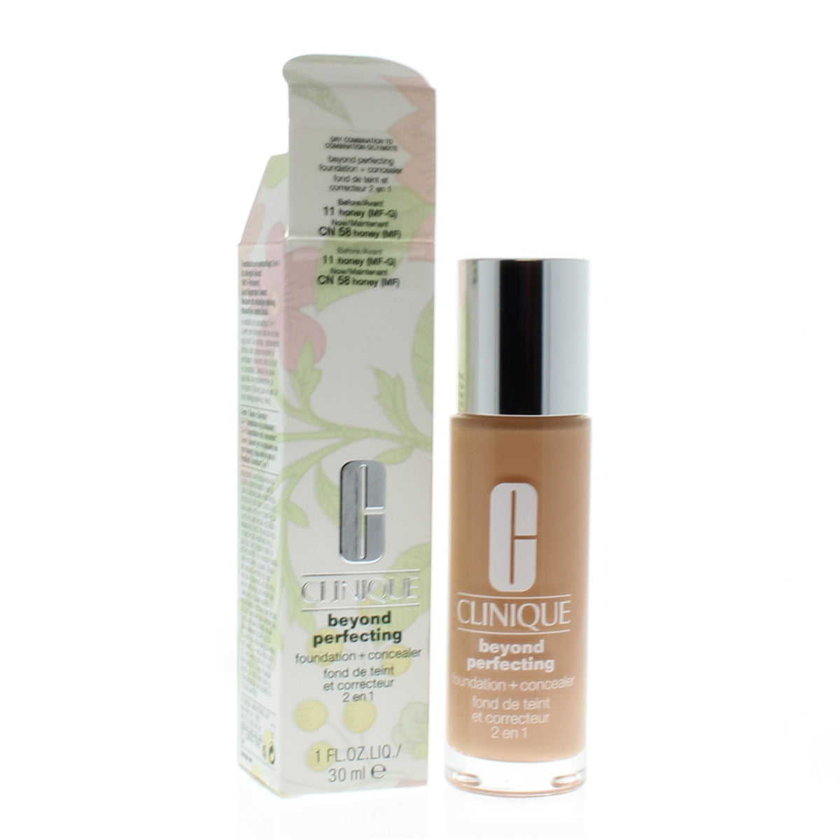Clinique Beyond Perfecting Foundation + Concealer Cn 58 Honey 1Oz/30Ml