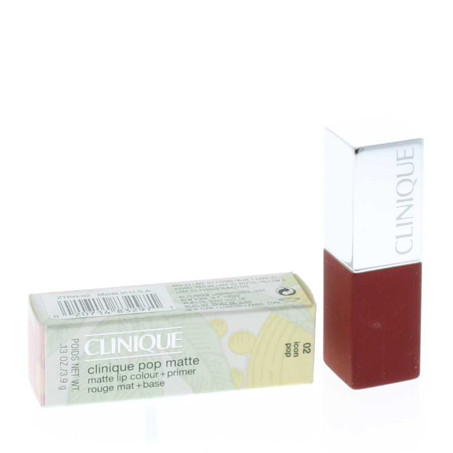 Clinique Pop Matte Lip Colour + Primer 02 Icon Pop 0.13Oz/3.9G