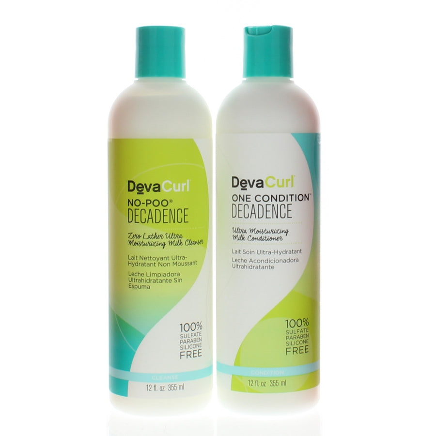 Devacurl No-Poo Decadence Cleanser And One Condition Decadence Conditioner 12Oz Each Duo