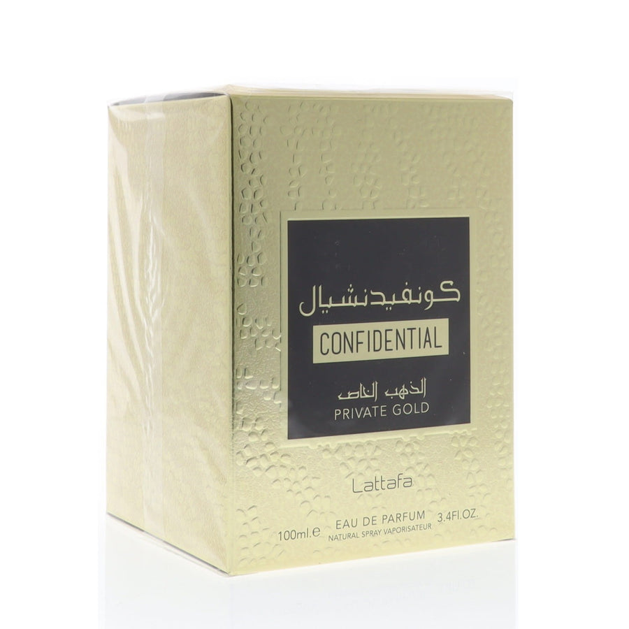 Lattafa Confidential Private Gold Eau De Parfum Unisex 3.4Oz/100Ml