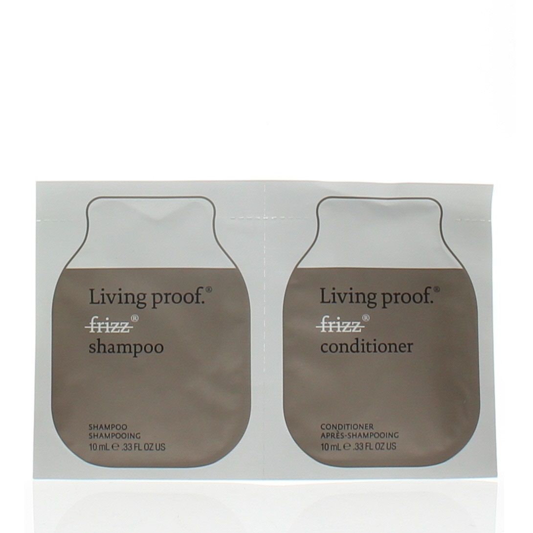 Living Proof No Frizz Shampoo Conditioner Duo Pouch 0.33Oz/10Ml