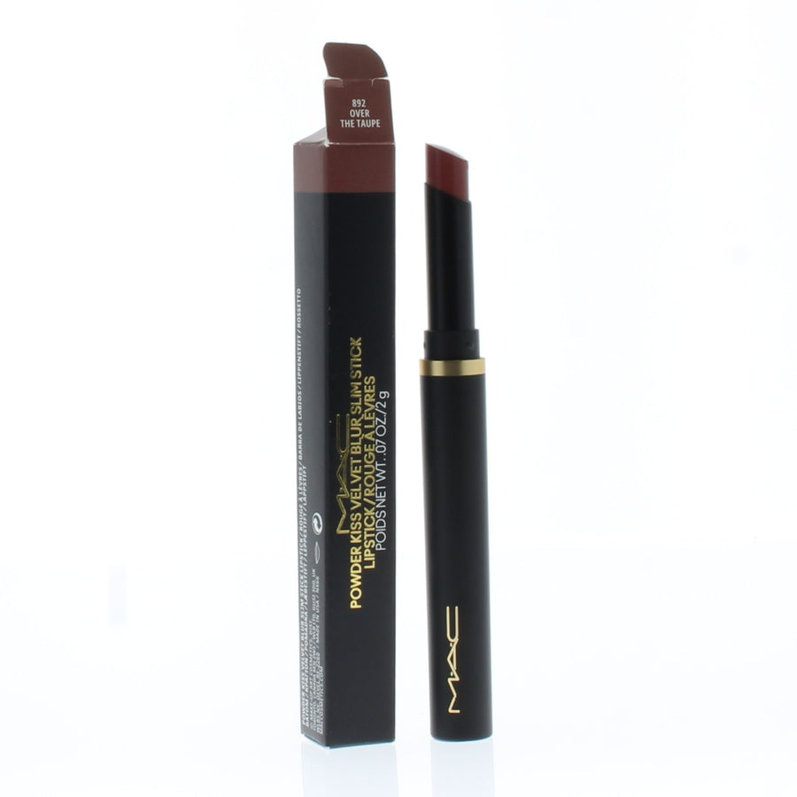 Mac Powder Kiss Velvet Blur Slim Stick Lipstick 892 Over The Taupe 0.07Oz/2G