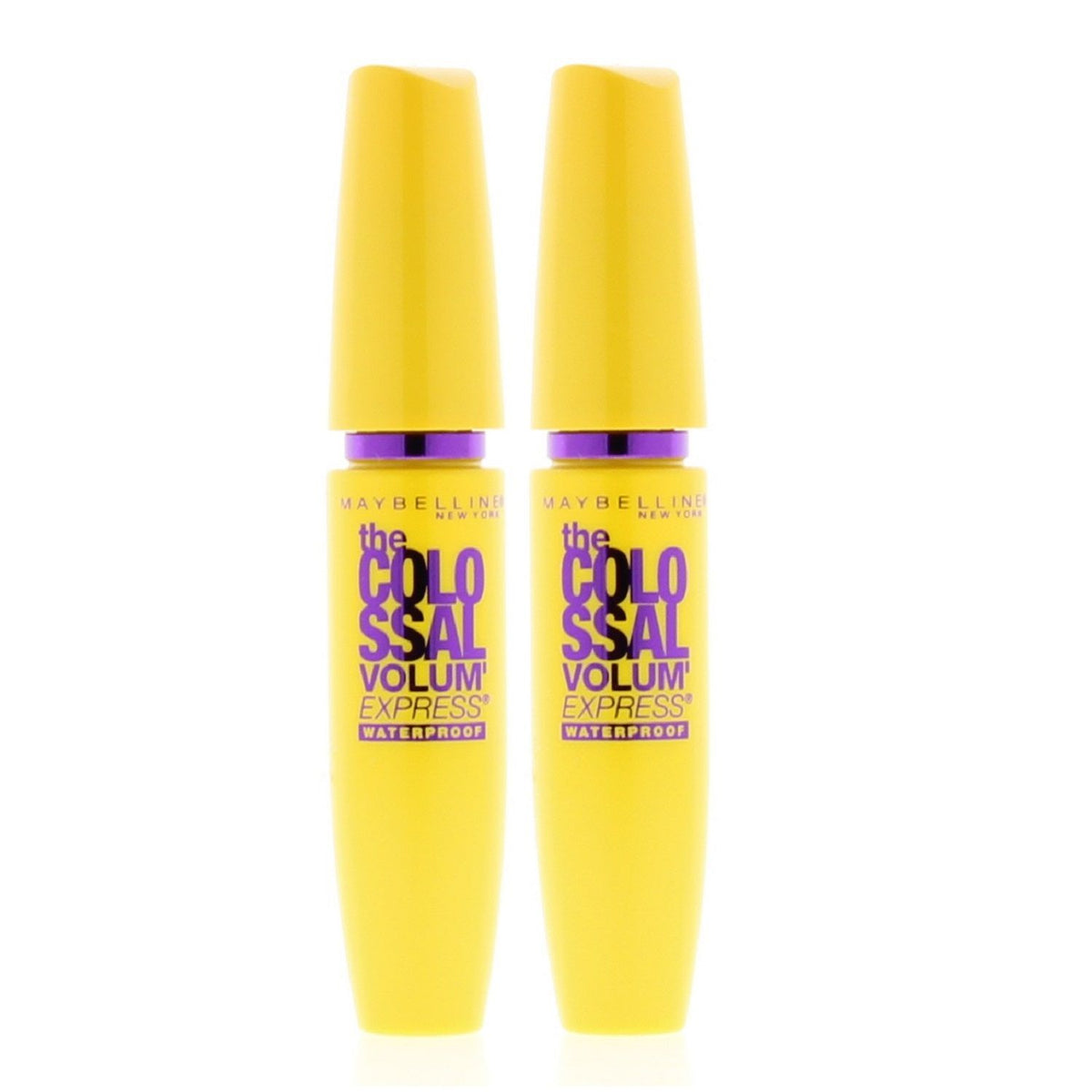 Maybelline Volum'Express Mascara 240 Glam Black Waterproof 0.27Oz (2 Pack)