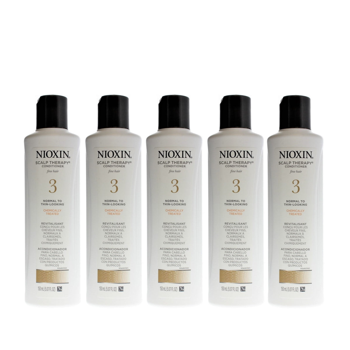 Nioxin System 3 Scalp Therapy Conditioner 5.07Oz/150Ml (5 Pack)