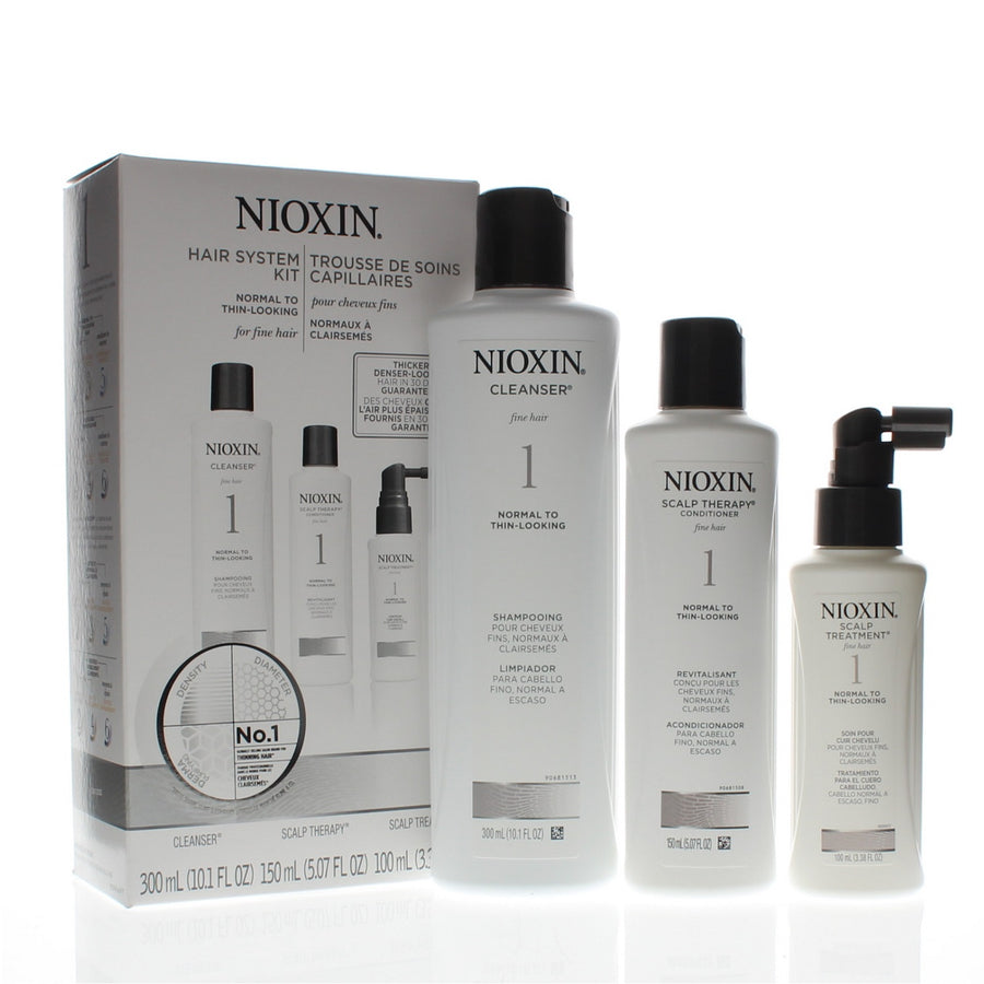 Nioxin Hair System Kit 1 Cleanser 10Oz , Therapy 5Oz And Treatment 3.3Oz (Small)