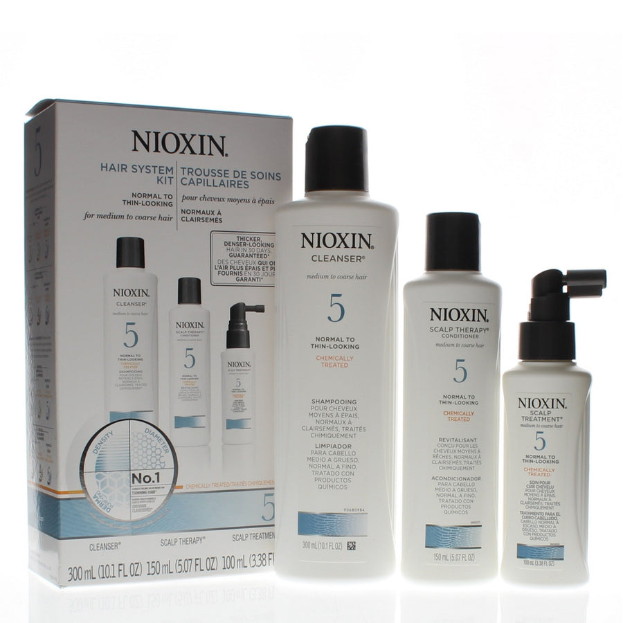 Nioxin Hair System Kit 5 Cleanser 10Oz , Therapy 5Oz And Treatment 3.3Oz (Small)