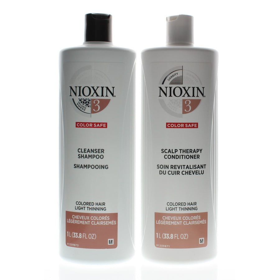 Nioxin System 3 Cleanser + Scalp Therapy, Fine Hair Liter Duo -#300158