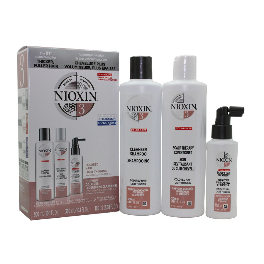 Nioxin System 3 Starter Kit-Cleanser 10Oz , Therapy 10Oz And Treatment 3.3Oz (3Pc Set)-#101044
