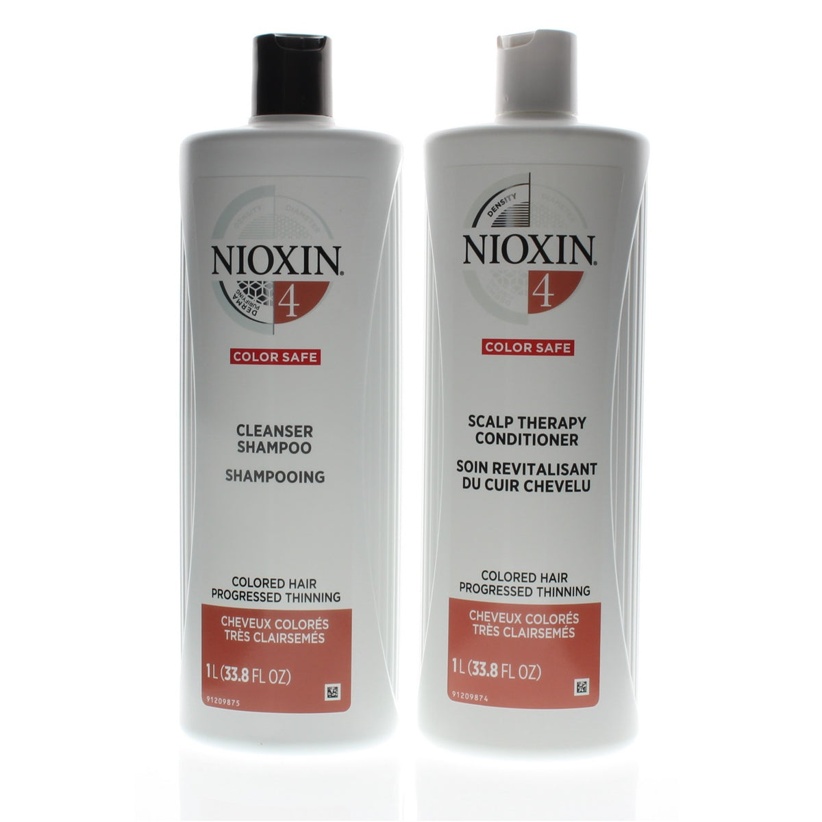 Nioxin System 4 Cleanser + Scalp Therapy, Fine Hair Liter Duo
