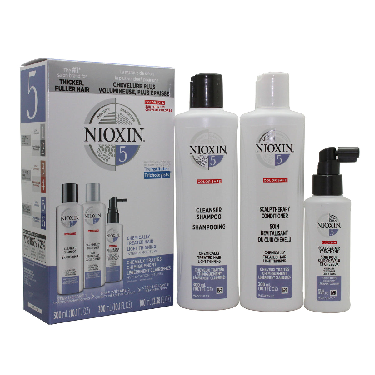 Nioxin System 5 Starter Kit-Cleanser 10Oz , Therapy 10Oz And Treatment 3.3Oz (3Pc Set)-#101129