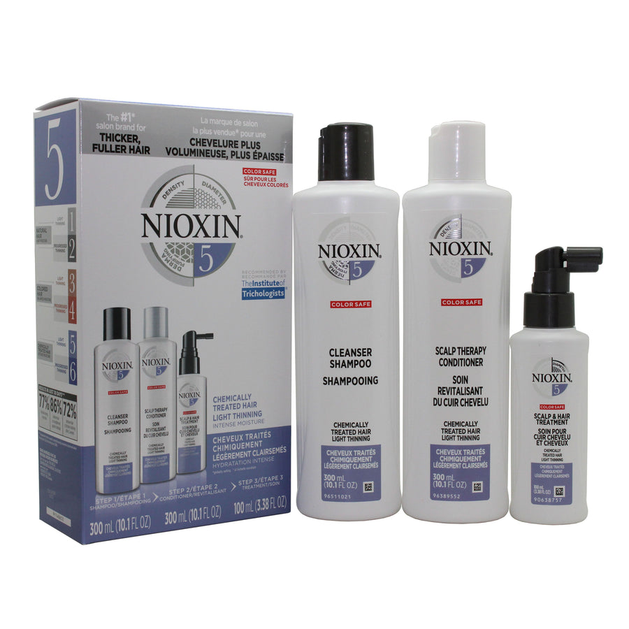 Nioxin System 5 Starter Kit-Cleanser 10Oz , Therapy 10Oz And Treatment 3.3Oz (3Pc Set)-#101129