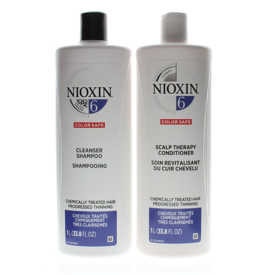Nioxin System 6 Cleanser + Scalp Therapy 33.8Oz/Liter Duo (New Packaging)