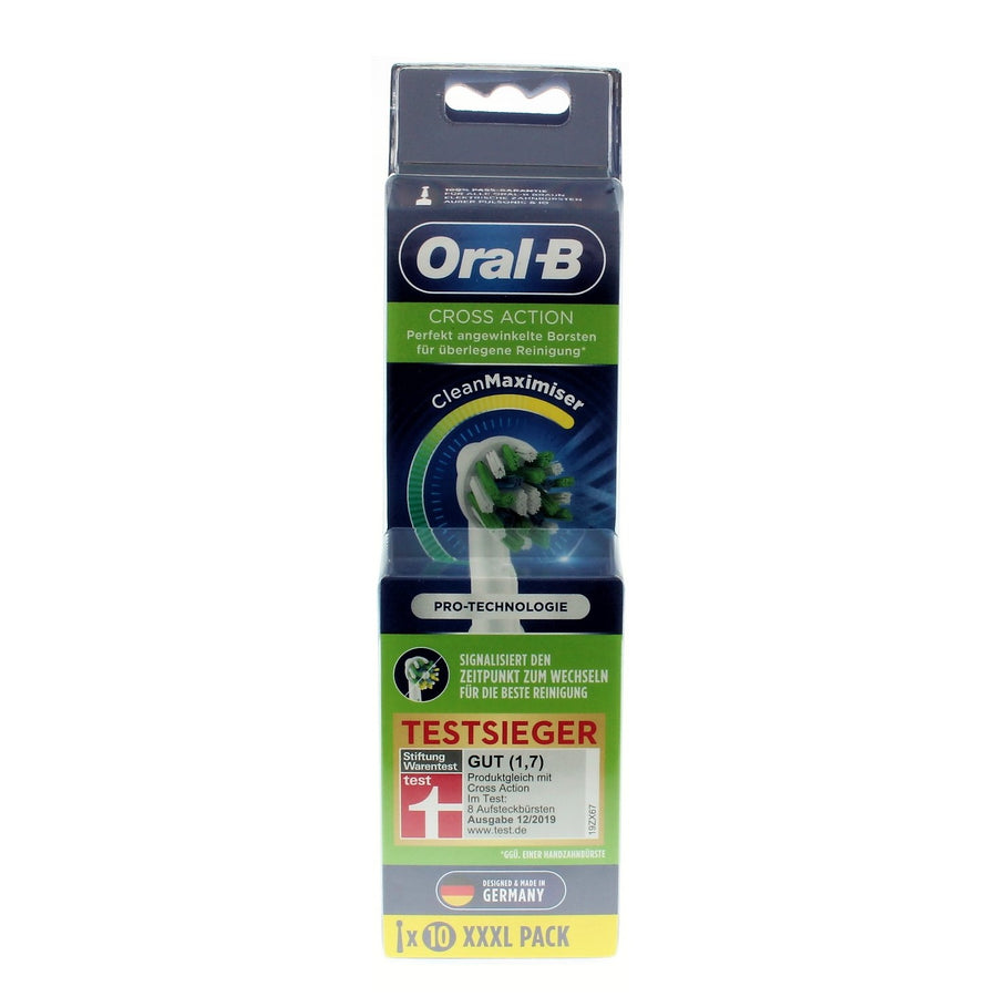 ORAL-B Cross Action Cleanmaximiser Replacement Electric Brush Heads (Xxxl Pack-10 Count)