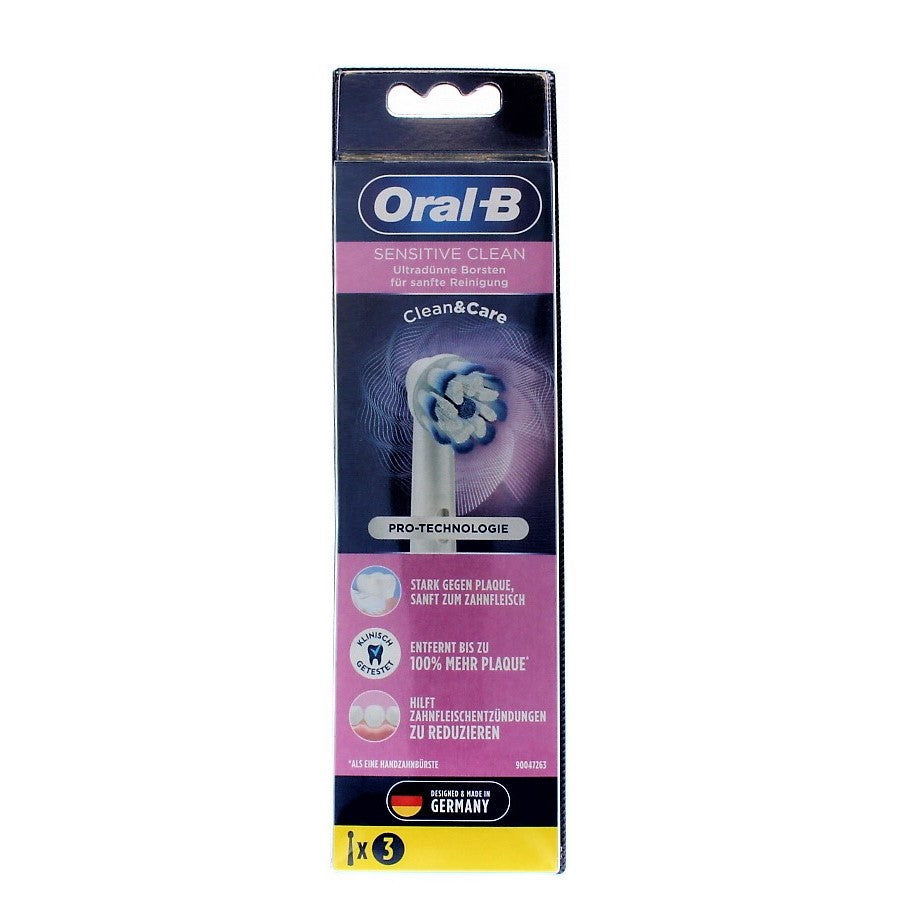 ORAL-B Sensitive Clean Clean&Care Replacement Electric Brush Heads (3 Count)