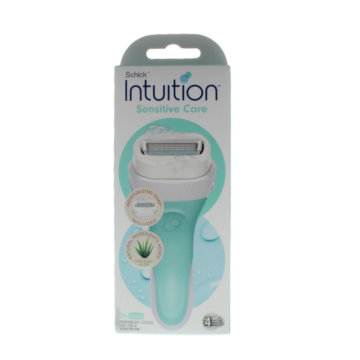 Schick Intuition Sensitive Care Razor With 2 Refill Cartridges