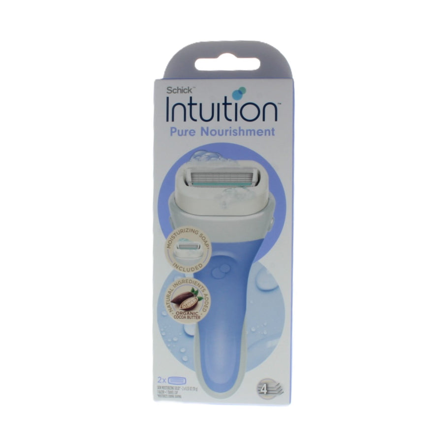 Schick Intuition Pure Nourishment Razor Handle With 2 Cartridges For Women