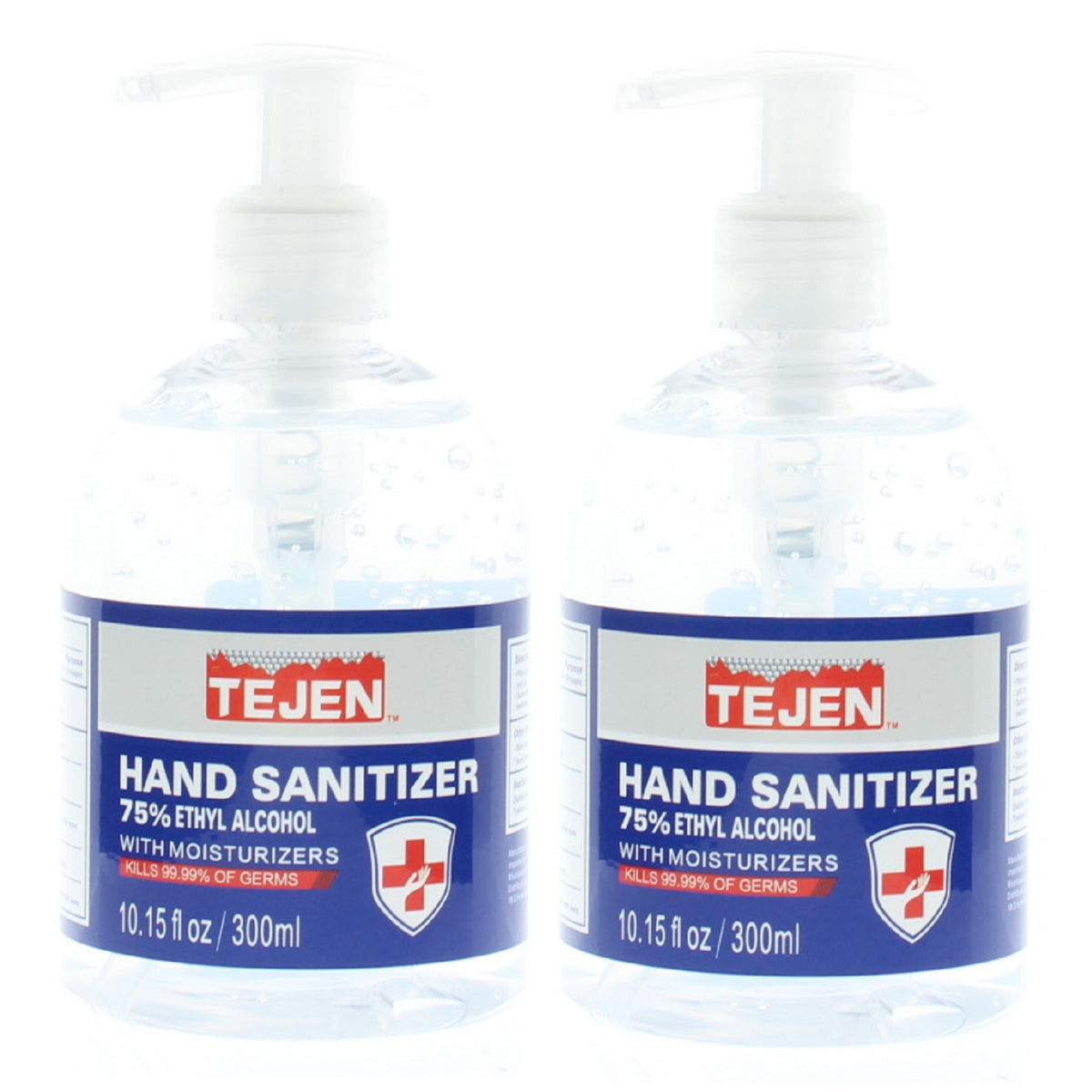 Tejan Tejen Hand Sanitizer 75% Ethyl Alcohol 10.15Oz/300Ml With Pump (2 Pack)