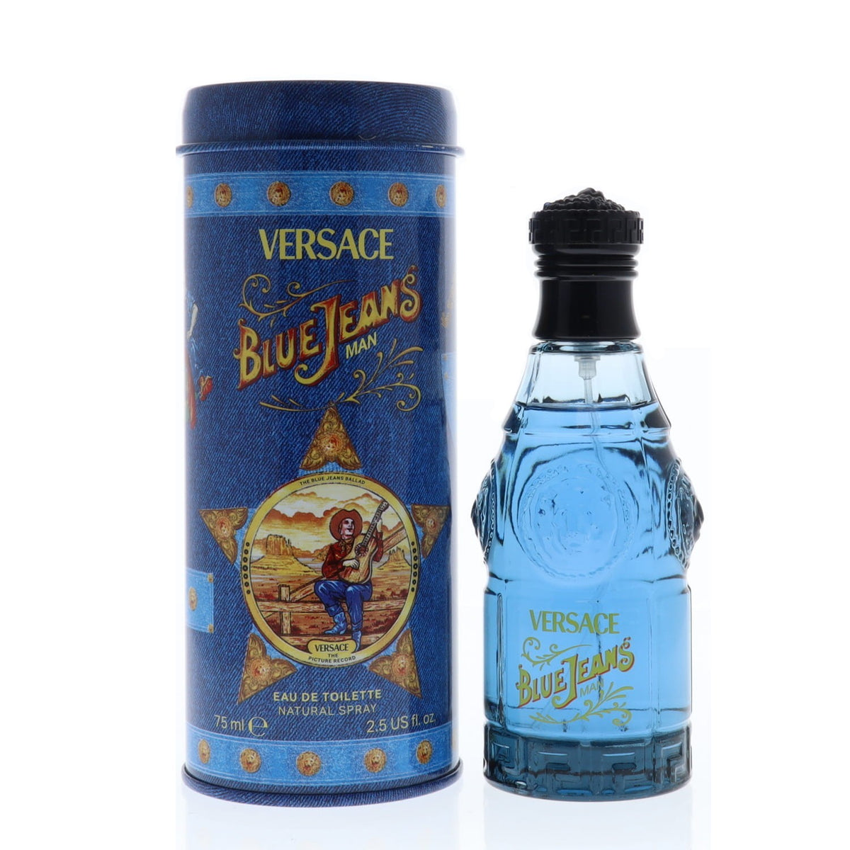 Versace Blue Jeans Man Eau De Toilette 2.5Oz/75Ml