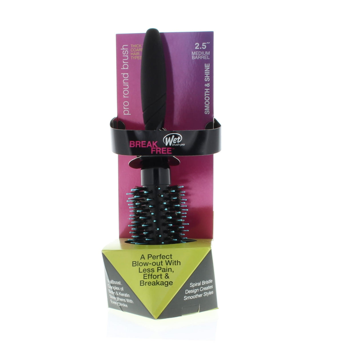 Wet Brush Pro Smooth & Shine 2.5 Inch Medium Barrel Round Brush Thick/Course Model# Bwp834Sstc2.5R