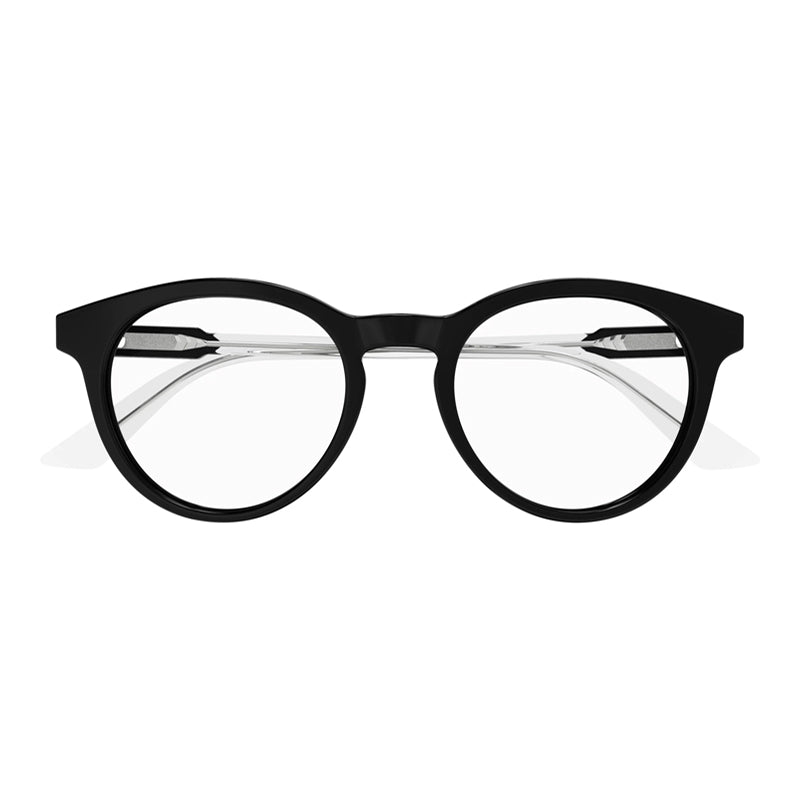 Gucci Eyeglasses Shield Full Rim, Black/Transparent Frame and Clear Demo Lenses Lens GG1822O003