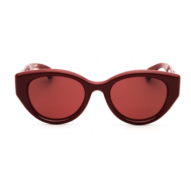 Gucci Sunglasses Cat Eye Full Rim, Burgundy Frame and Red Lens GG1976SK004