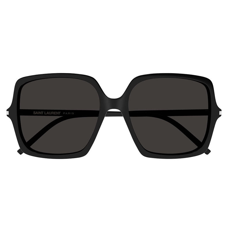 Saint Laurent Sunglasses Square Full Rim, Black Frame and Black Lens SL591001