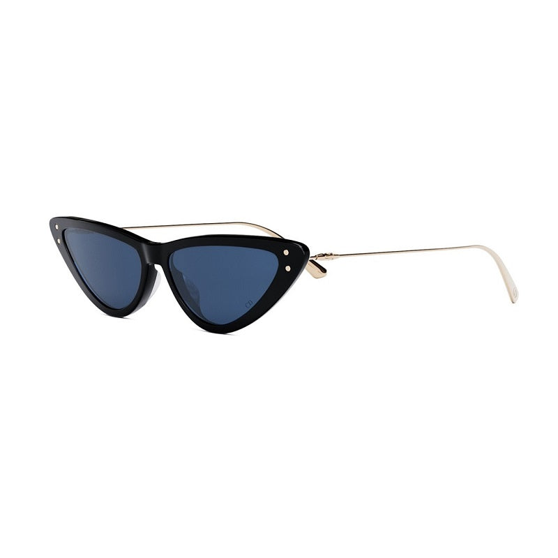 Dior Sunglasses Cat Eye Full Rim, Shiny Black Frame and Blue Lens MISSDIORB4U12B0