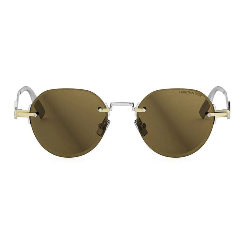 Dior Sunglasses Square Rimless, Gold/Silver Frame and Brown Lens CDDIAMONDR5UF2H0