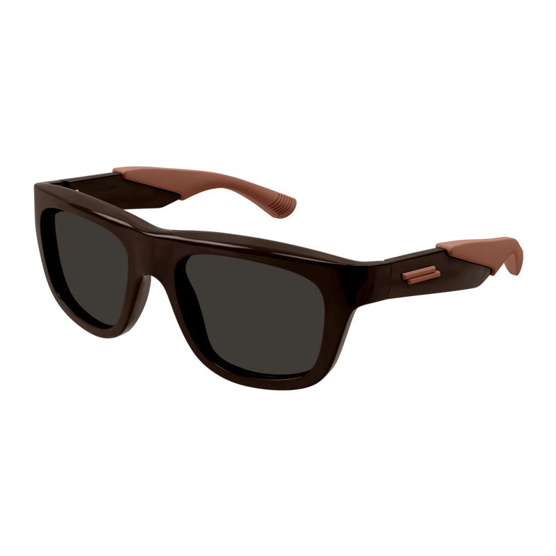 Bottega Veneta Sunglasses Square Full Rim, Brown Frame and Grey Lens BV1233S003