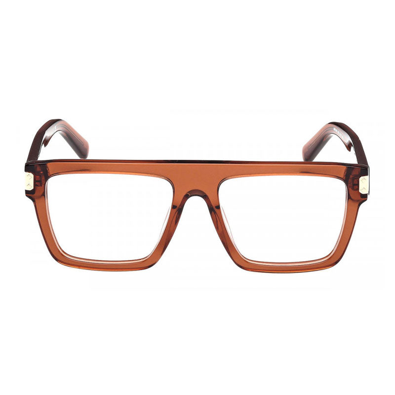 Mcm Eyeglasses Square Full Rim, Shiny Light Brown Frame and Clear Demo Lenses Lens MW5006045