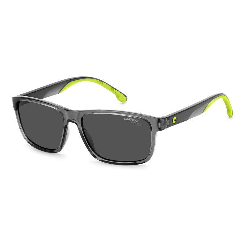 Carrera Sunglasses Rectangle Full Rim, Grey/Green Frame and Grey Lens CARRERA2047T/S03U5IR