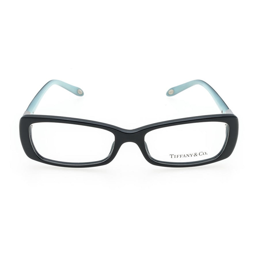 Tiffany & Co. Eyeglasses Rectangle Full Rim, Black Frame and Clear Demo Lenses Lens TF2070-B8001