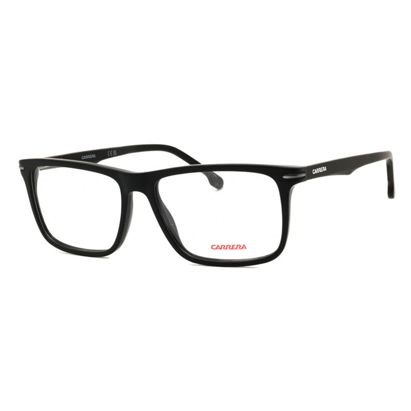 Carrera Eyeglasses Rectangle Full Rim, Matte Black Frame and Clear Demo Lenses Lens CARRERA286000300