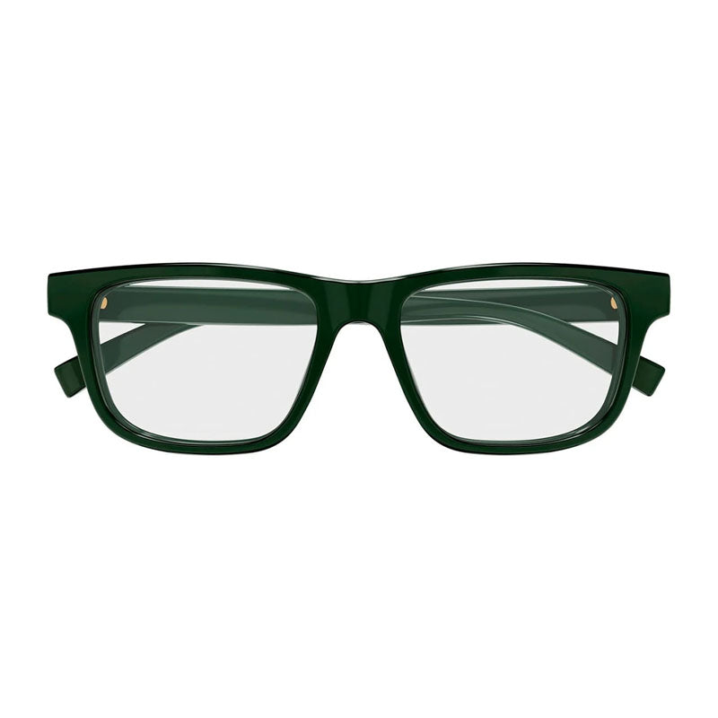Gucci Eyeglasses Square Full Rim, Dark Green Frame and Clear Demo Lens Lens GG1987O004
